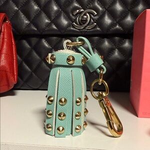 Studded Mint Green Keychain
